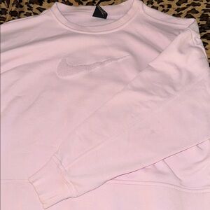 Nike Women's Light Pink Crew Neck Sweater